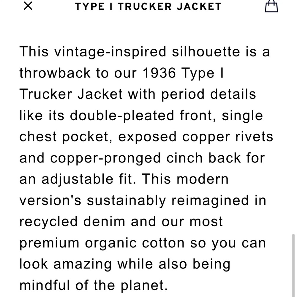 Levi’s Made & Crafted Type I Trucker Jean Jacket Women’s Size XL NWOT - Picture 12 of 12